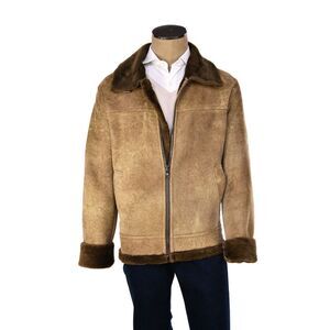 Hettabretz Suede Belted Shearling Overcoat